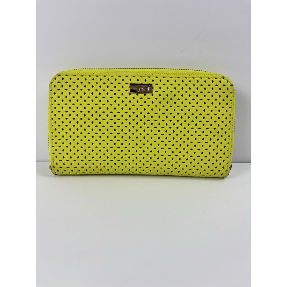 Thirty One Jewell Zip-Around Wallet - Bright Yellow - Flashy Retro Y2K Fun